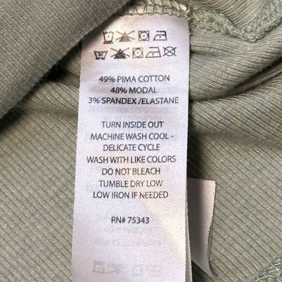 JOIE Women’s Sage Green Henley Short Sleeve T-Shirt Size Large - Picture 4 of 5